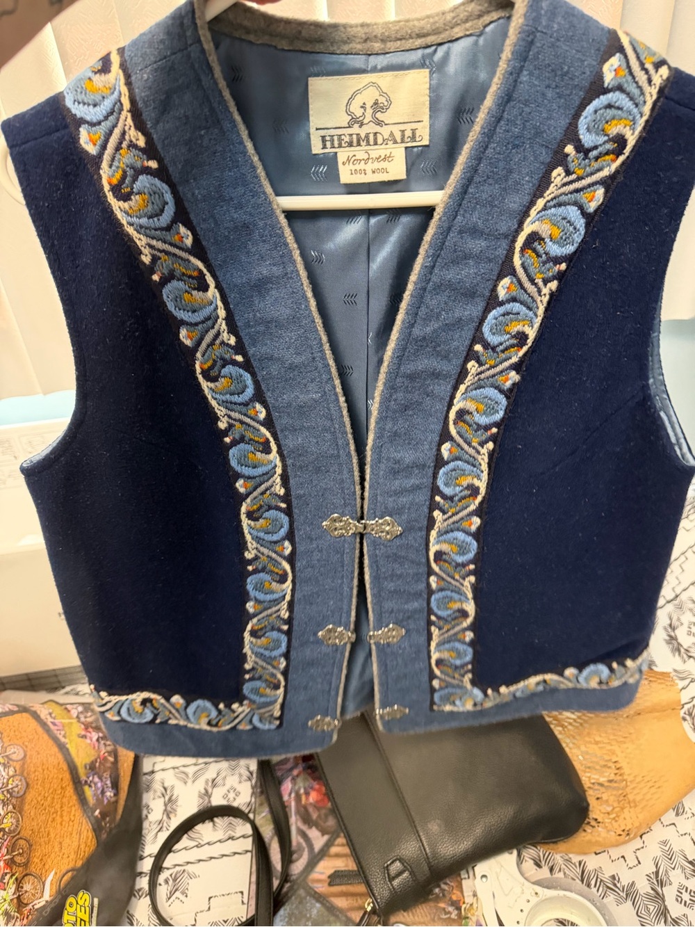 Authentic Norwegian Folk Vest 100% wool